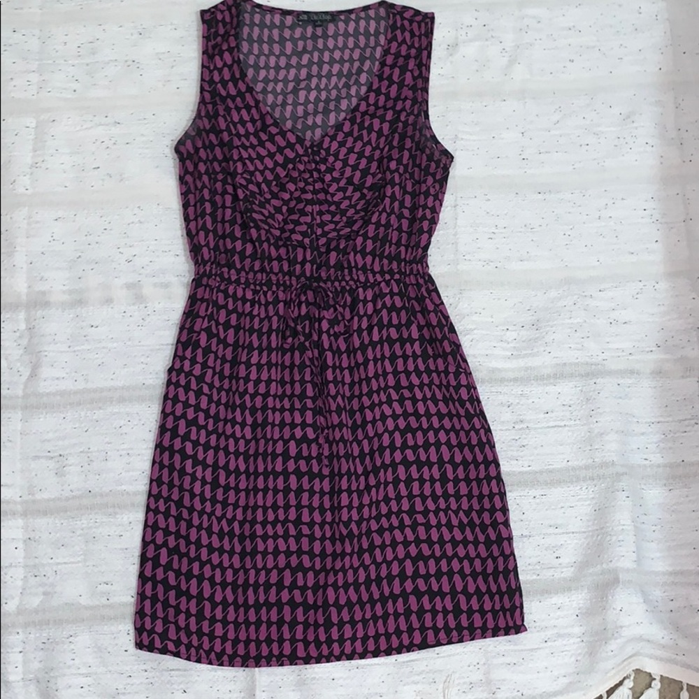 Purple and black dress